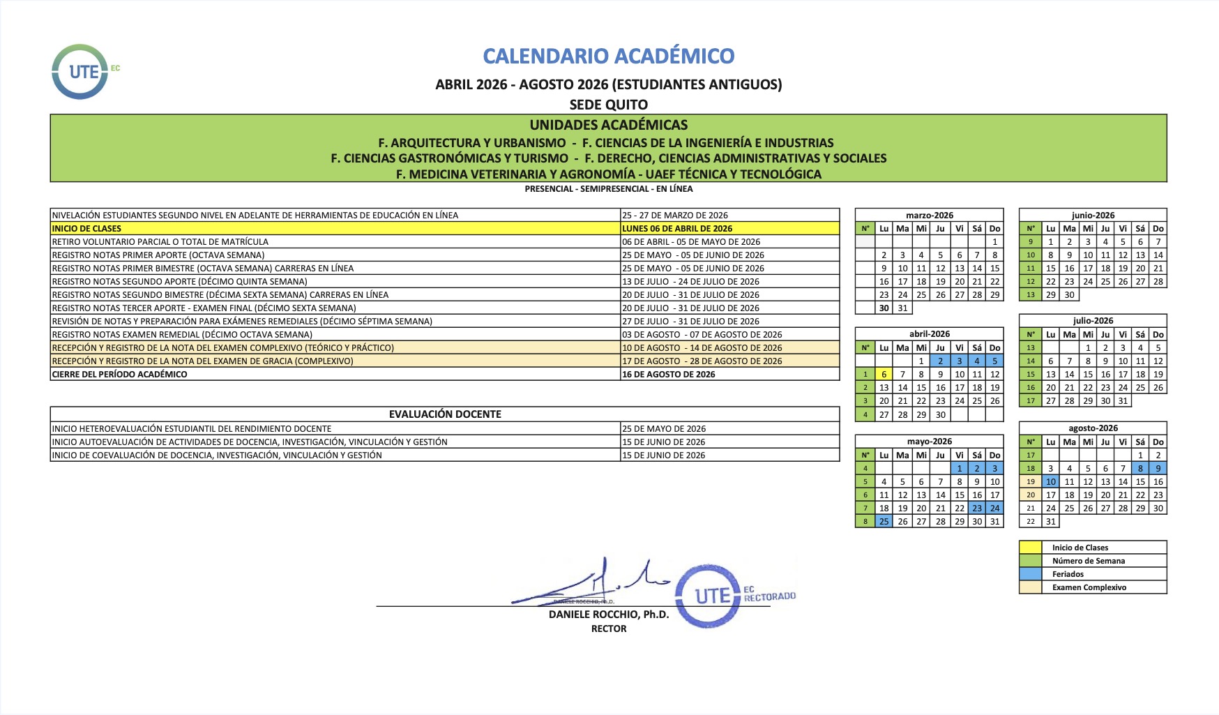 Calendario académico