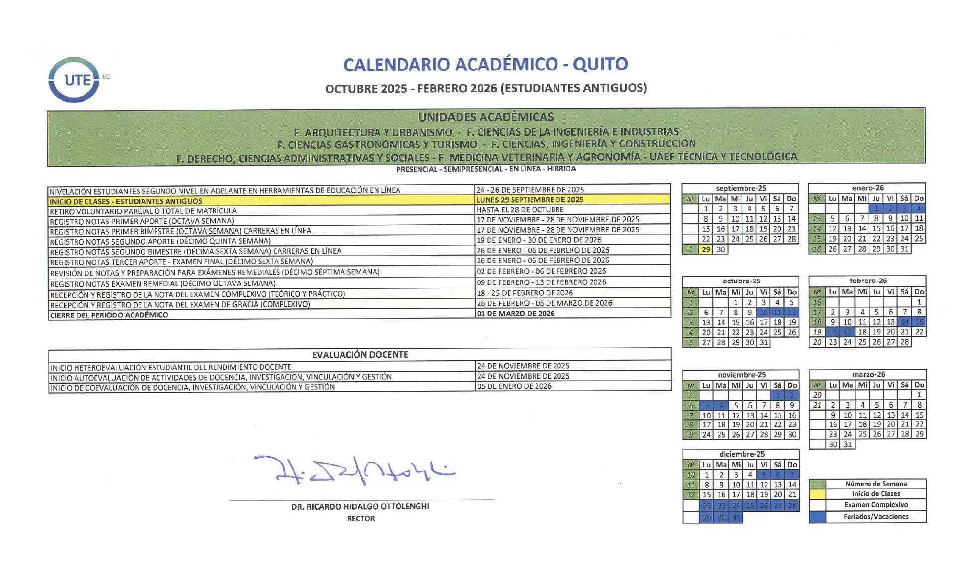Calendario académico